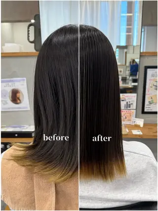 ミディアム 小島 咲音/艶カラー /酸性ストレートのヘアスタイル