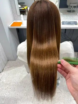 ロング 京都レイヤーカット/ 縮毛矯正/羽柴りくのヘアスタイル