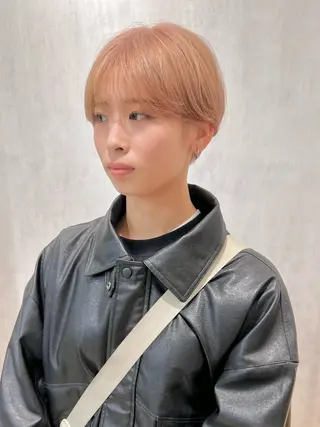 ショート カラー メンズパーマ/フェ ザーパーマ/古川晴輝のヘアスタイル