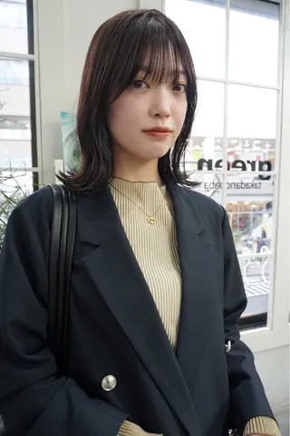 ミディアム カラー レイヤー／似合わせ TAKUYAのヘアスタイル