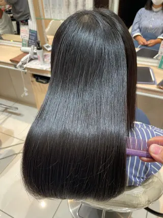 ミディアム 縮毛矯正、髪質改善／ 松田 龍之介のヘアスタイル