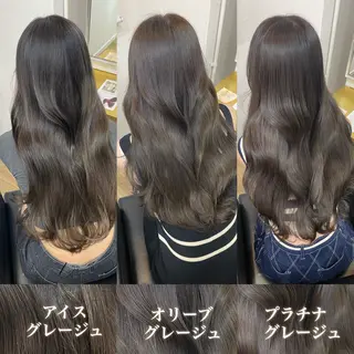 ロング カラー オリーブカラー 特化　　kaiのヘアスタイル