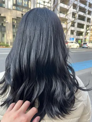 カラー えんぐちとも／透明感 カラー／博多ボブのヘアスタイル