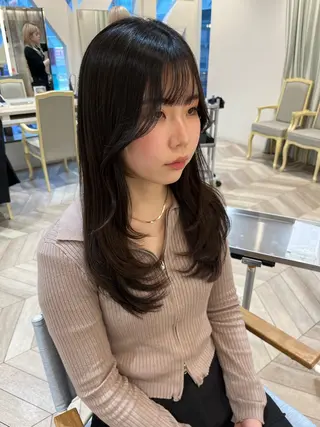 セミロング レイヤー⭐️カラー ⭐️平川雅史のヘアスタイル