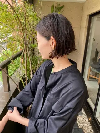 ミディアム パーマ カラー CEINE＋ officialのヘアスタイル