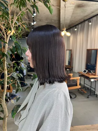ミディアム カラー ブリーチなしカラー 🌿‬脇黒丸 彩のヘアスタイル