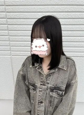 ミディアム カラー 中谷 美月のヘアスタイル