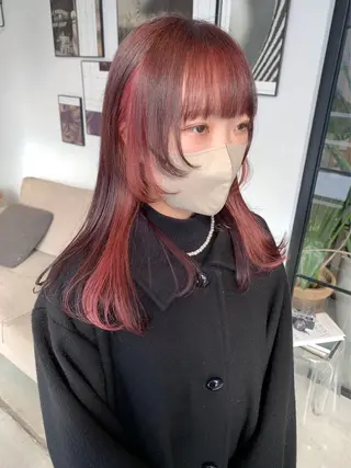 セミロング ベージュカラー/新潟 カラー特化/落合優吾のヘアスタイル