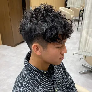 ショート パーマ メンズ UNIX所属・村上翼/ハンサム ショート/パーマのヘアスタイル