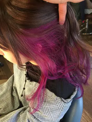 セミロング カラー 原宿サロン代表 デザインカラー伊藤卓のヘアスタイル