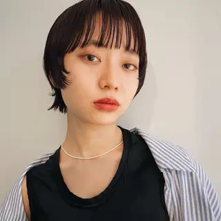 ショート カラー SALOWIN(サロウィン)広島並木通り所属・【ショート／ウルフ／ パーマ】kotaroのヘアスタイル