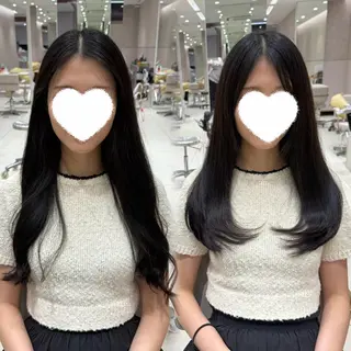 ロング 内田 志乃のヘアスタイル