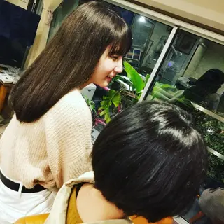 セミロング カラー spa hair  ark 富井直美のヘアスタイル