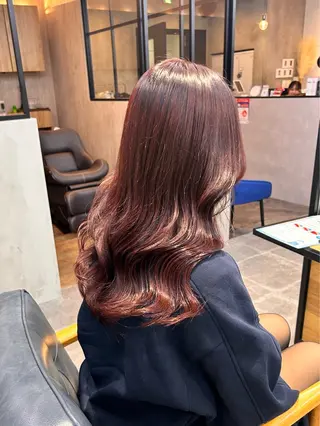 セミロング カラー 韓国×髪質改善カラー 💎hinaのヘアスタイル