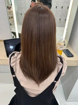 ロング 韓国レイヤー/ 顔まわり/西野和裕のヘアスタイル