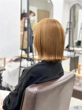 ミディアム ハイライト&曲がる 縮毛矯正特化 玉置のヘアスタイル