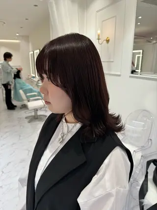 ミディアム カラー ParveMix🍀 藤原愛未のヘアスタイル