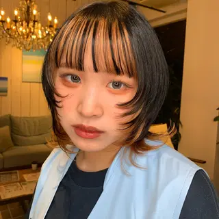 ミディアム カラー 【ロングウルフカット 姫カット】伊藤裕哉のヘアスタイル