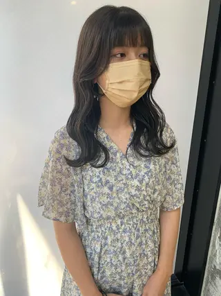 セミロング カラー 🎀taro ブリーチなしカラーのヘアスタイル