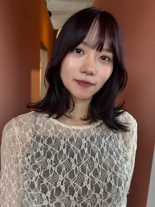 セミロング カラー . nanamiのヘアスタイル