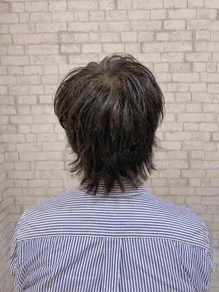 ショート ヘアアレンジ メンズ ブリーチなし艶カラー 東家のヘアスタイル