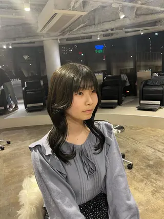 セミロング カラー 🟡ひろの/ツヤ カラー/髪質改善🟡のヘアスタイル