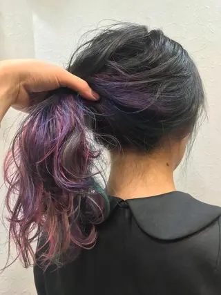 ロング カラー a-o横浜所属・色落ちまでキレイに！ ！女性サロンのヘアスタイル
