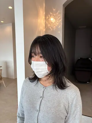 ミディアム ボブ/顔周りレイヤー 🎀momoka🎀のヘアスタイル