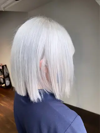 ミディアム カラー ヘアアレンジ ボブ/ダブルカラー 縮毛矯正/支持多数のヘアスタイル