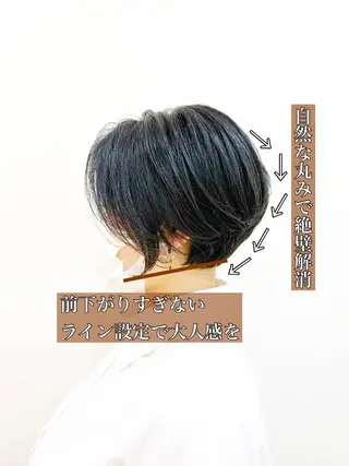 ショート newline銀座所属・👑銀座ショート/ 絶壁補正/金子涼👑のヘアスタイル