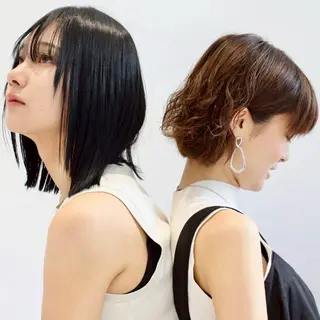 セミロング カラー パーマ SAKURA🍒 天神/大名/透明感のヘアスタイル