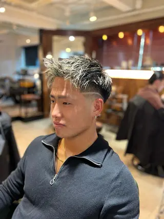 ショート カラー メンズ BINGO HAIR WORKS 【ビンゴヘアワークス】所属・🎱メンズフェード 特化HYOGA🎱のヘアスタイル