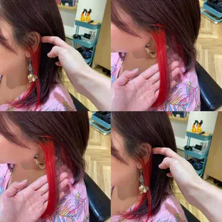 ミディアム カラー 艶カラー/韓国顔周り 🎀mamiのヘアスタイル