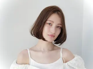 ミディアム カラー 渋谷/レイヤーボブ・ 韓国ボブ特化/楓のヘアスタイル