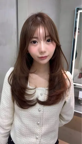 ロング カラー 🎀大川 錬🎀 ブリーチなしWカラーのヘアスタイル