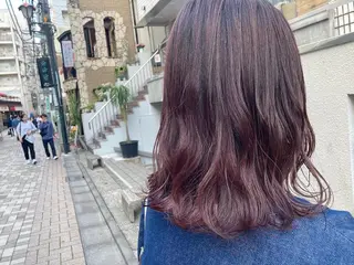 ミディアム カラー ヘアアレンジ オリーブ透明感カラー 表参道/MIKUのヘアスタイル