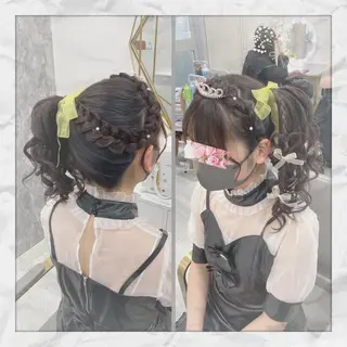 ミディアム ヘアアレンジ ヘアセット/着付け 𓇼 松本 夏美𓇼のヘアスタイル