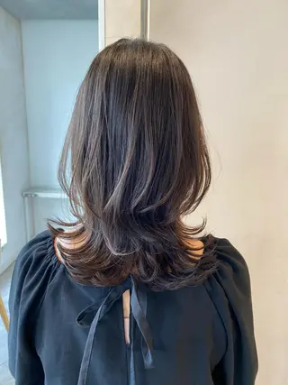 ミディアム On所属・顔まわりカット🌟 くびれヘア/寺門遥輝のヘアスタイル