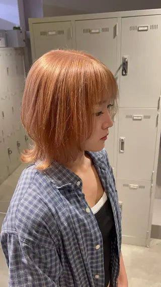 ミディアム カラー 韓国レイヤーカット /REIのヘアスタイル