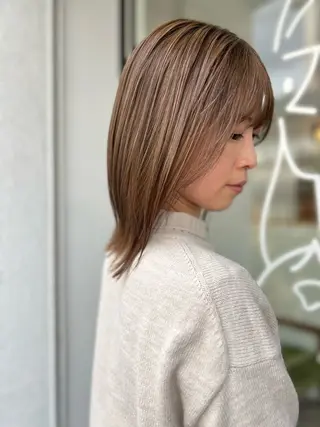 ミディアム カラー Bella Salon所属・福井 悠のヘアスタイル