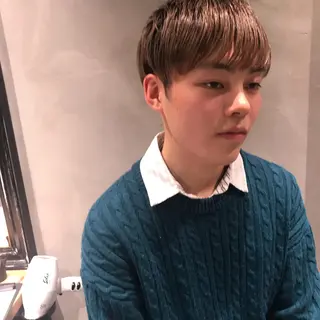 メンズ 柔らかブラウン/顔周 りレイヤー♡ユウシのヘアスタイル