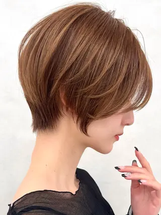 ショート ショート/ボブ/ 白髪ぼかし/しんやのヘアスタイル