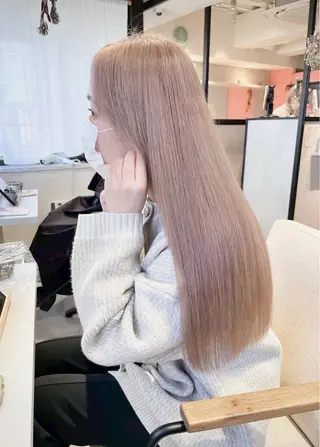 ロング カラー ハイトーン/梅田 ルーツカラー/しんのヘアスタイル