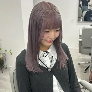 ミディアム REAL 心斎橋所属・ブリーチ/ベージュ /ピンク🦋ナツミのヘアスタイル