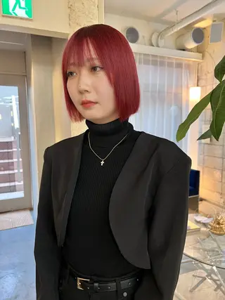 ミディアム カラー haco＋所属・圧倒的デザイン力 店長🎨RENAのヘアスタイル