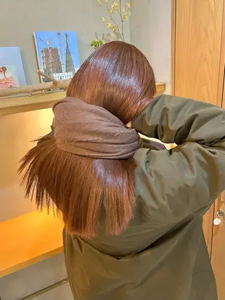 ロング カラー 伊藤ゆかり/髪質改善 /透明感カラーのヘアスタイル