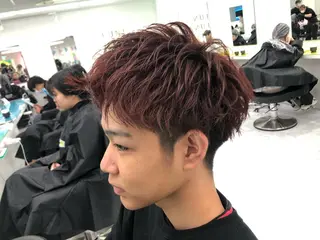 パーマ メンズ BABY 艶髪暗髪ヘア💖達人のヘアスタイル