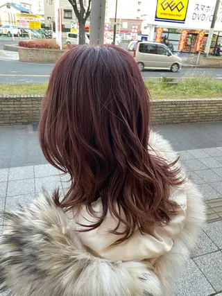 ミディアム カラー LandS barber &beauty所属・髪質改善特化 長澤友哉のヘアスタイル