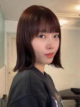 ミディアム カラー 暖色カラー🧡 ボブ🧚‍♀️マナのヘアスタイル