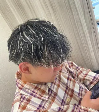 ショート カラー パーマ メンズ Reginavita栄所属・メンズ特化/ 本日空き○/岡本一真のヘアスタイル